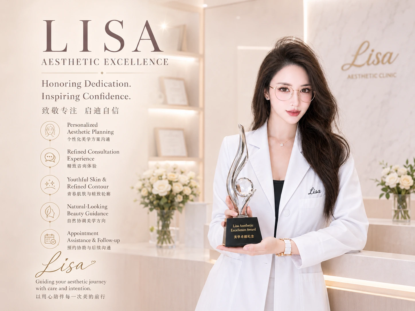 丽莎美学形象海报